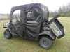 3 Star side x side Kubota RTV X1140 full cab enclosure with vinyl windshield side angle view