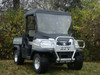3 Star side x side Kubota RTV 900/1120 vinyl windshield and top front view
