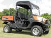 3 Star side x side Kubota RTV XG850 vinyl windshield and top front and side angle view