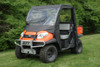 3 Star side x side Kubota RTV 400/500/520 full cab enclosure with vinyl windshield front and side angle view