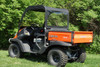 3 Star side x side Kubota RTV 400/500/520 vinyl windshield top and rear window side and rear angle view