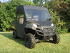 3 Star side x side Polaris Ranger full-size 500/700 full cab enclosure with vinyl windshield front angle view