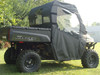 3 Star side x side Polaris Ranger full-size 500/700 full cab enclosure with vinyl windshield rear and side angle view