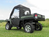 3 Star side x side John Deere HPX/XUV full cab enclosure with vinyl windshield rear and side angle view