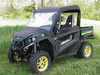 John Deere Gator RSX 850/860 Vinyl Windshield/Top front and side angle view