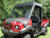 3 Star side x side Kawasaki Mule 4000/4010 vinyl windshield top and rear window front and side angle view