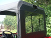 3 Star side x side Kawasaki Mule 4000/4010 vinyl windshield top and rear window rear angle view