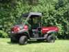 3 Star side x side Kawasaki Mule 4000/4010 vinyl windshield top and rear window side view