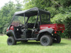 3 Star side x side Kawasaki Mule 4000/4010 trans vinyl windshield top and rear window side view