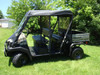 3 Star side x side Kawasaki Mule 4000/4010 trans vinyl windshield and top side view