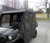 3 Star Kawasaki Mule Pro FXT DXT Full Cab Enclosure for Hard Windshield with Upper Doors Front View