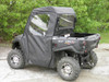 Kymco UXV 450i Full Cab Enclosure with Vinyl Windshield side and rear angle view