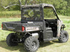 3 Star side x side Polaris Ranger XP570 XP900 XP1000 1000 vinyl windshield, roof and rear window rear and side angle view