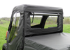 3 Star side x side Polaris Ranger Mid-Size 570 full cab enclosure with vinyl windshield rear angle view
