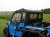 Polaris General soft doors and rear window enclosure rear and side angle view
