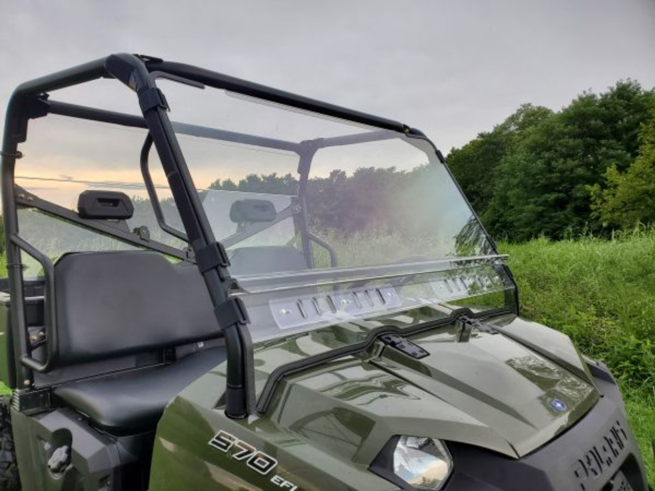 3 Star side x side Polaris Ranger Crew 570-6/800 windshield side angle view