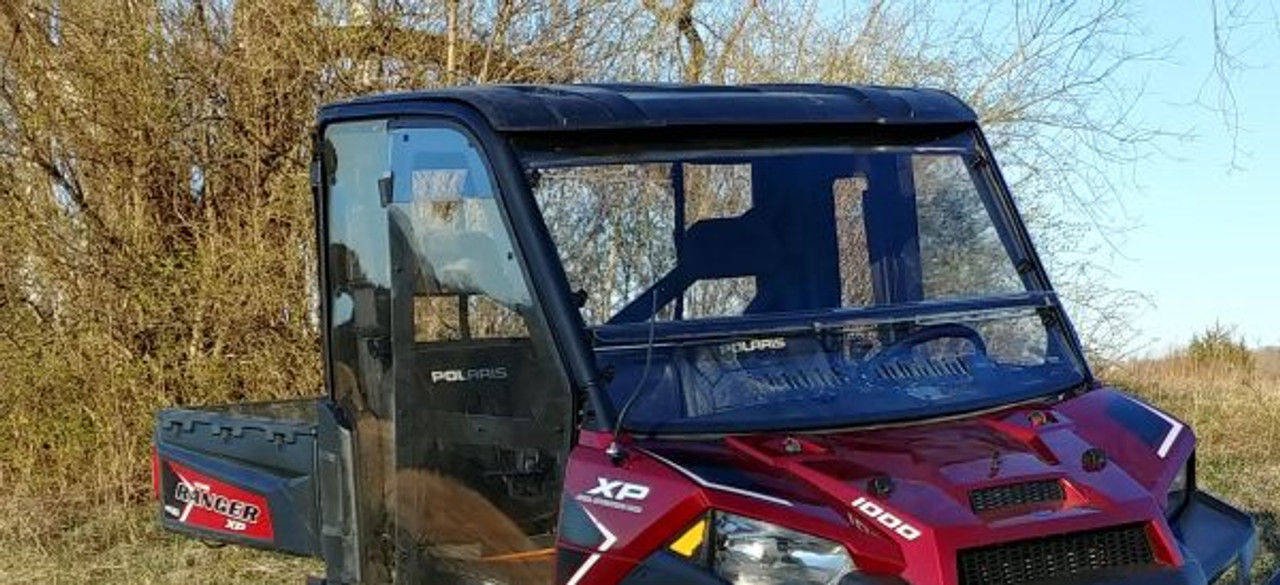 3 Star side x side Polaris Ranger Crew 900, XP900, 900-5, 900-6, 1000, XP1000, XP570-6 windshield front angle view