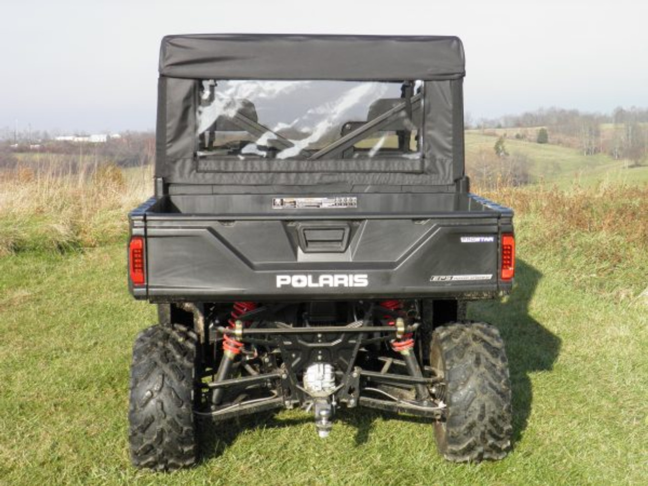 3 Star side x side Polaris Ranger Crew 1000/XP1000 full cab enclosure with vinyl windshield rear view