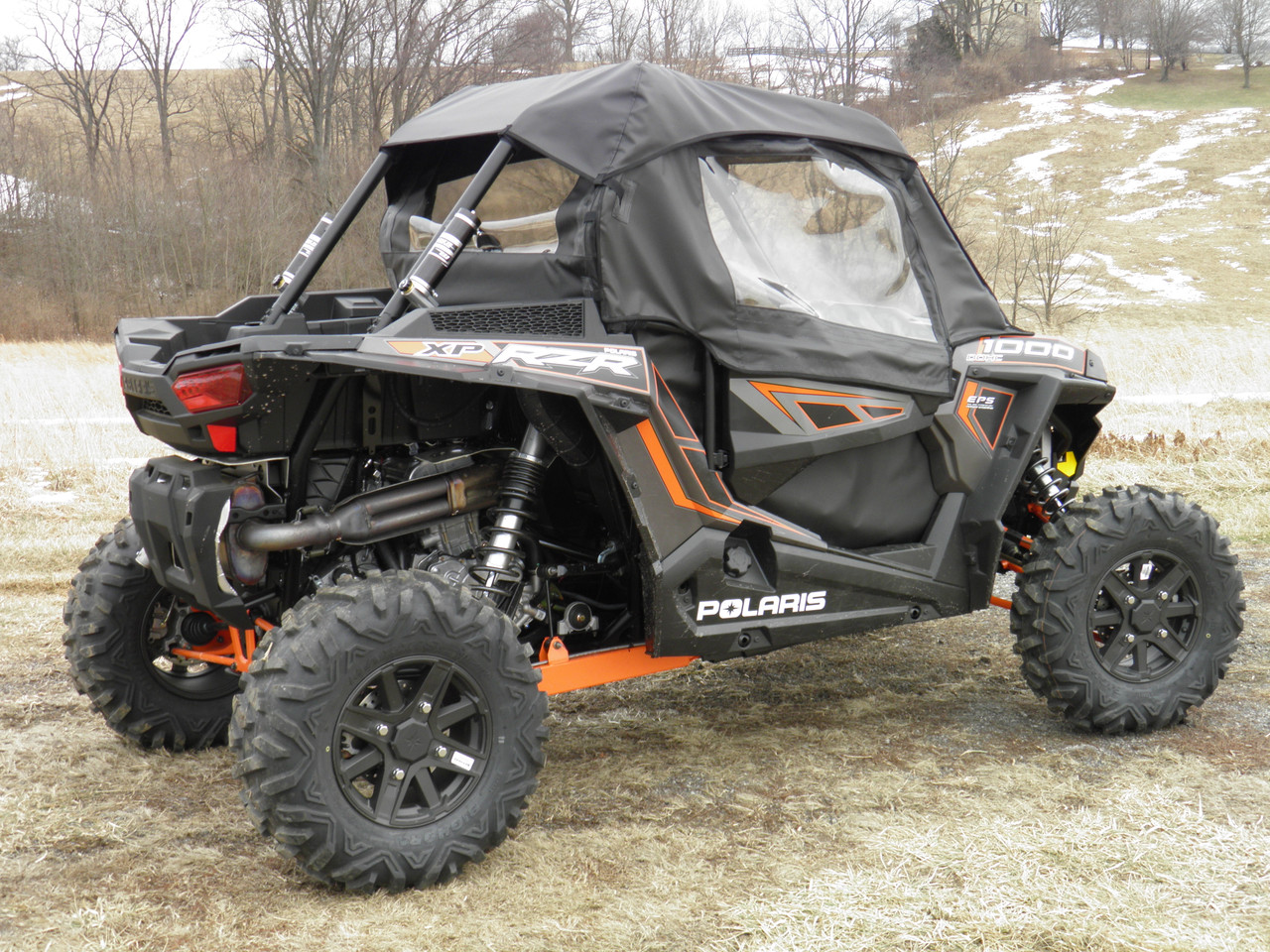Polaris RZR 900/1000 Soft Back Panel rear and side angle view