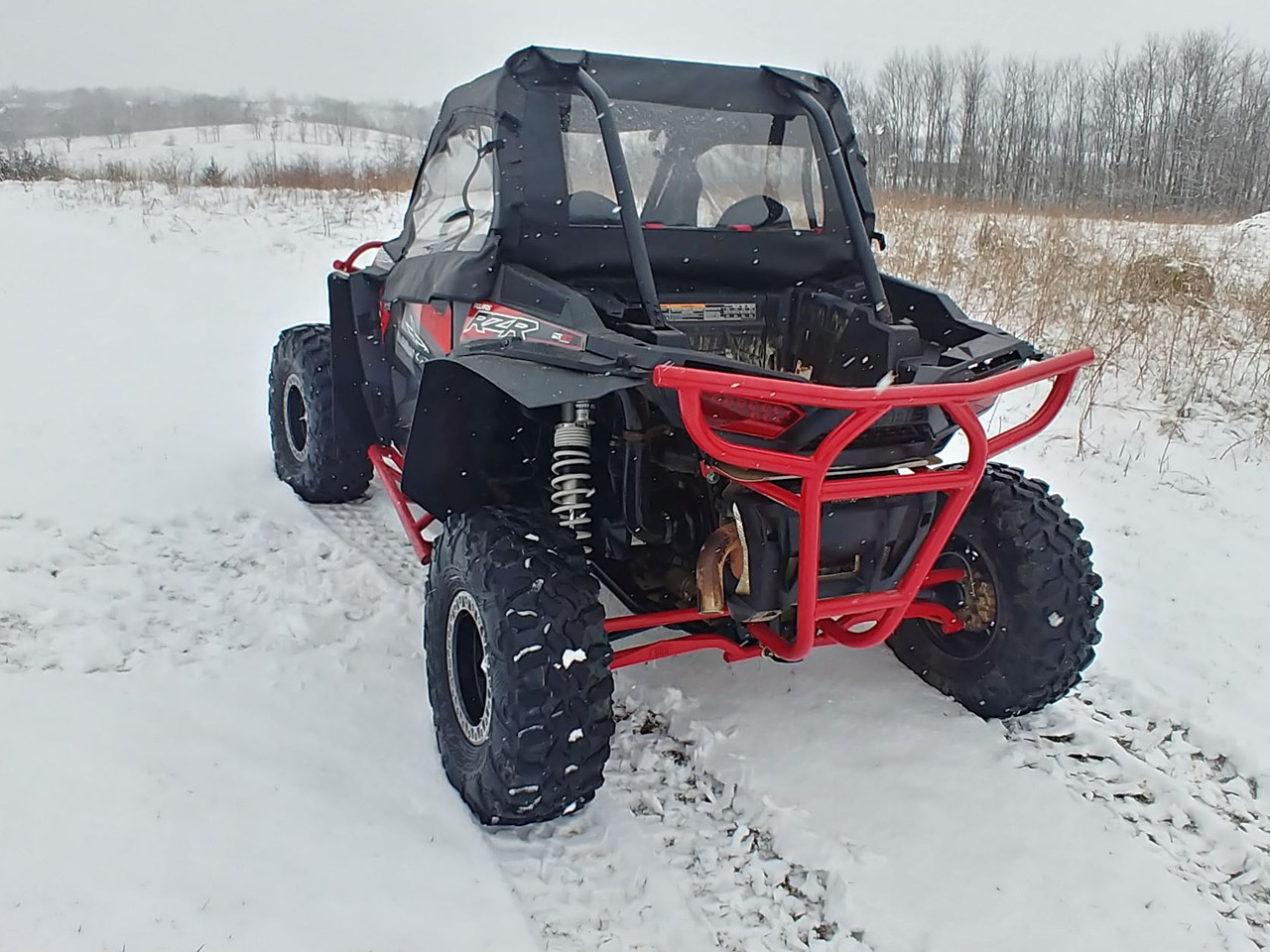 3 Star side x side accessories Polaris RZR XP1000/XP Turbo/S1000 upper doors and rear window rear angle view