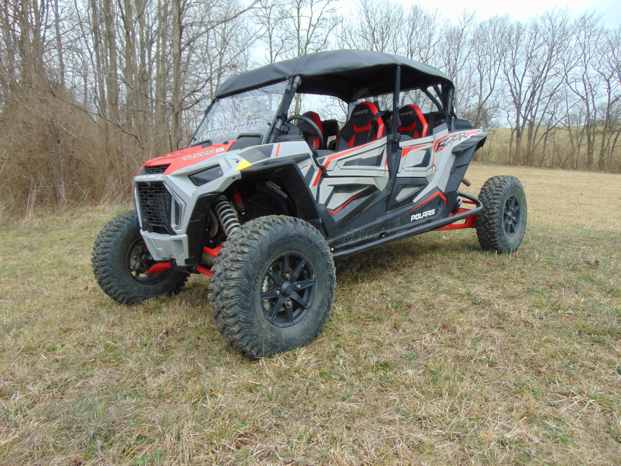 3 Star side x side accessories Polaris RZR 4 900/S4 900/XP 4 1000/XP 4 Turbo soft top front and side angle view
