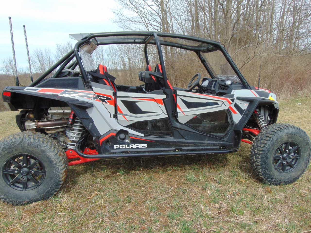 3 Star side x side accessories Polaris RZR 4 900/XP 4 1000/XP 4 Turbo Lower Door Inserts Pair side view
