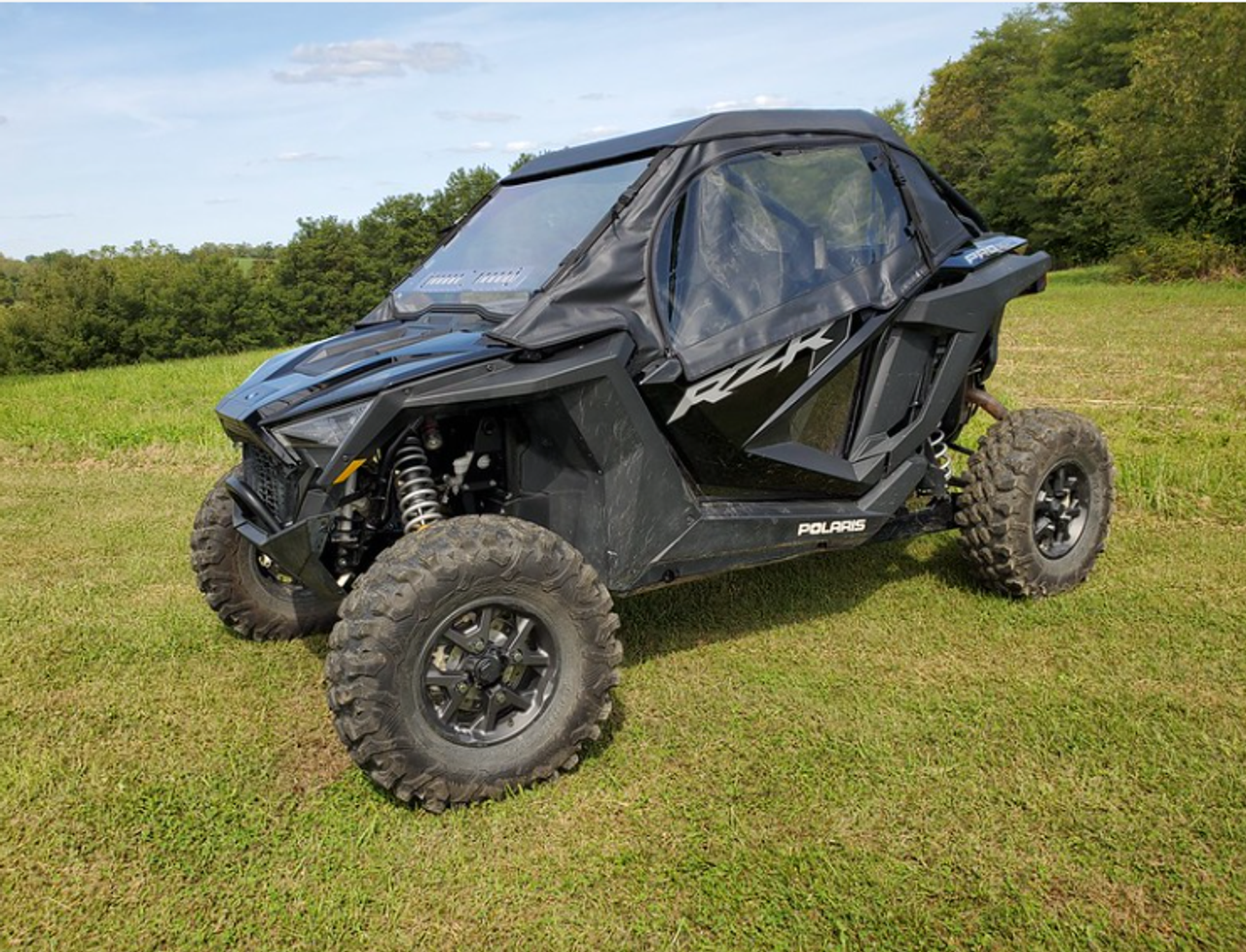 3 Star side x side accessories Polaris RZR Pro XP/Turbo R Full Cab Enclosure for Hard Windshield side angle view