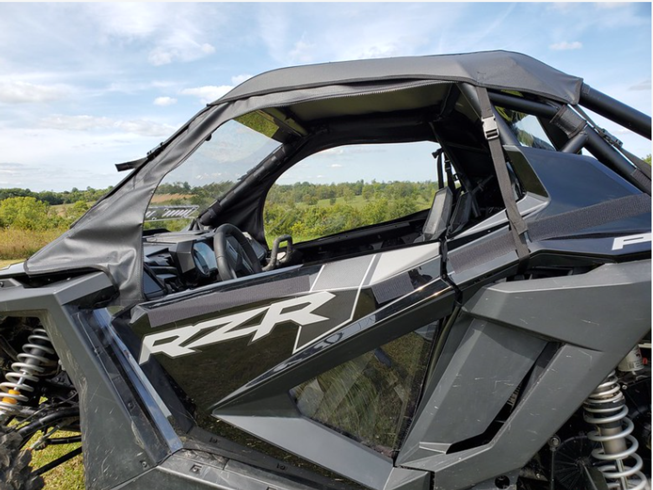 3 Star side x side accessories Polaris RZR Pro XP/Turbo R doors and rear window side angle view