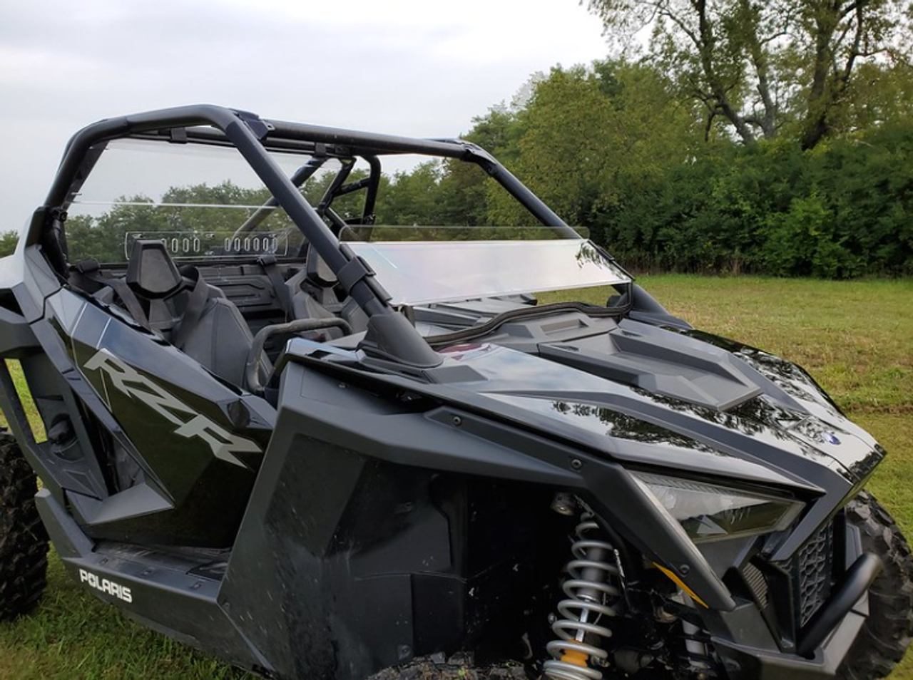3 Star side x side accessories Polaris RZR Pro XP/Turbo R half windshield front angle view