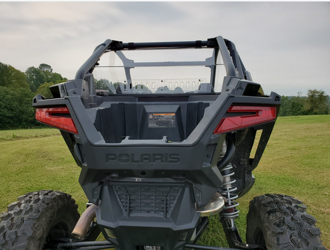 3 Star side x side accessories Polaris RZR Pro XP/Turbo R Lexan Back Panel rear view