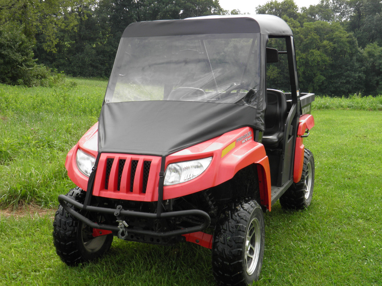 Vinyl windshield roof and rear window combo front view