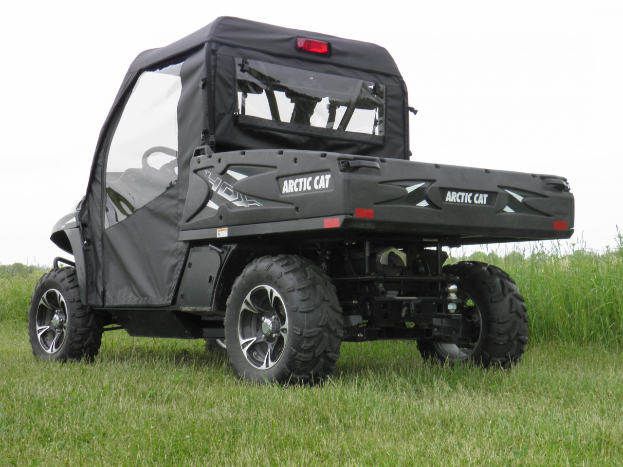 Full cab enclosure side and rear view