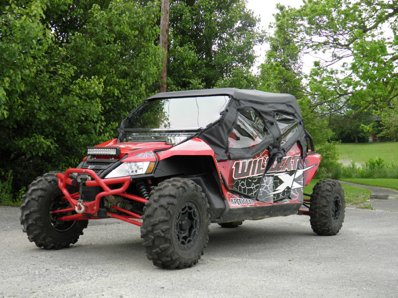 3 Star, side x side, arctic cat, wildcat 4, full cab enclosure front and side angle view