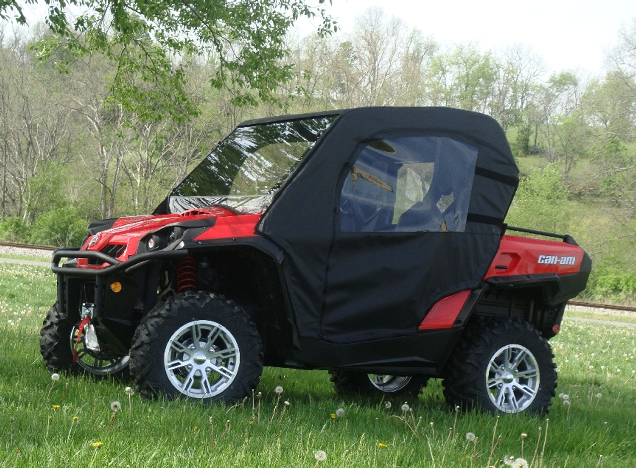 3 Star side x side can-am commander full cab enclosure front and side view