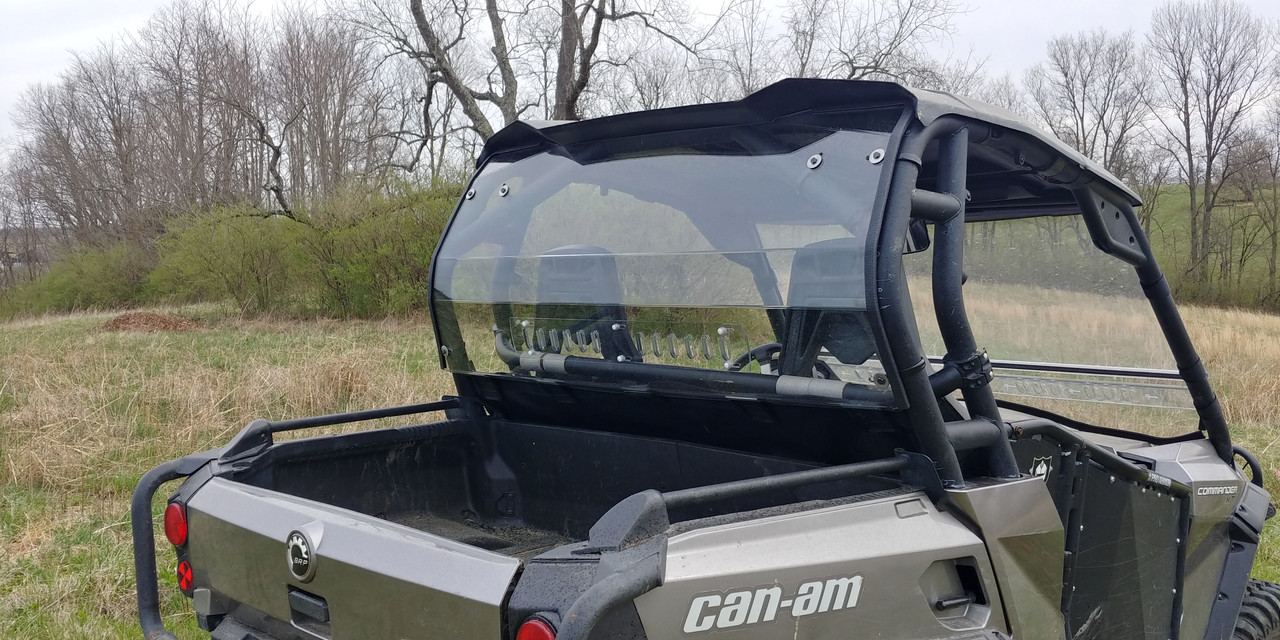3 Star side x side can-am commander lexan rear window rear angle view