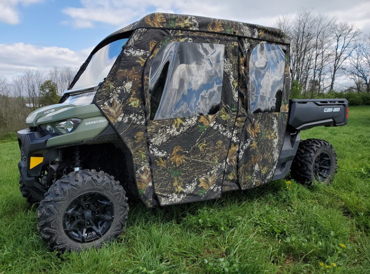 3 Star side x side can-am defender max full cab enclosure side angle view