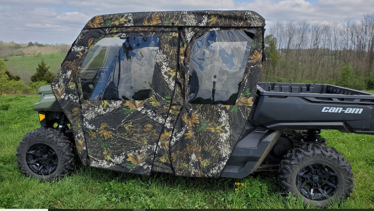 3 Star side x side can-am defender max full doors and rear window side view