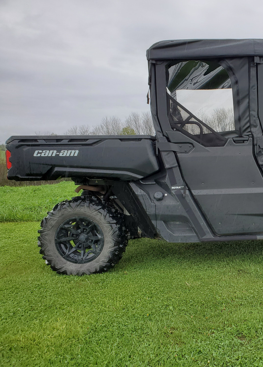 3 Star side x side can-am defender max upper doors and rear window side rear view