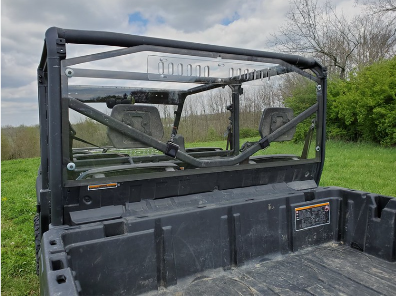 3 Star side x side can-am defender max lexan rear window rear angle view