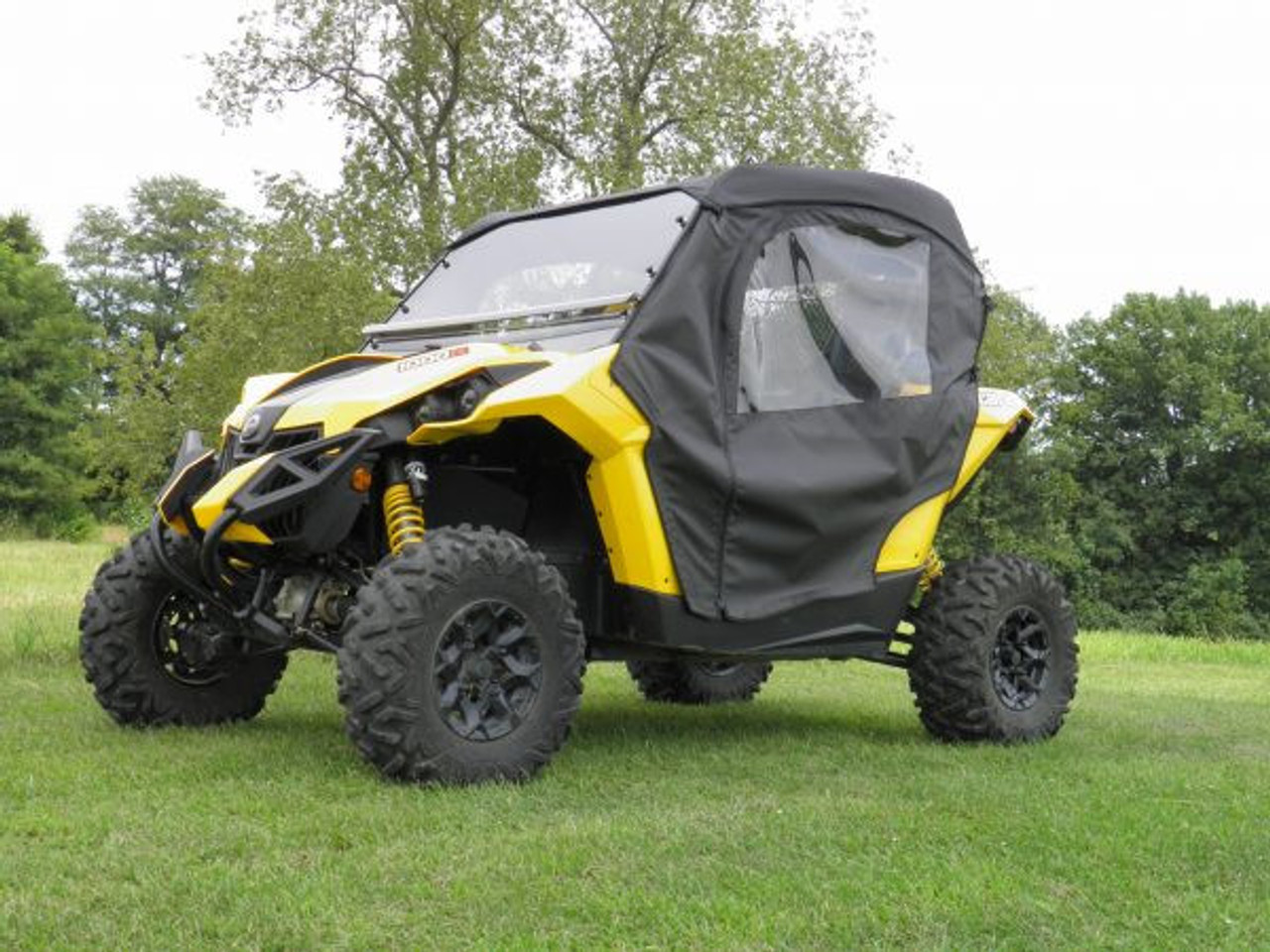 3 Star side x side can-am maverick doors and rear window side angle view