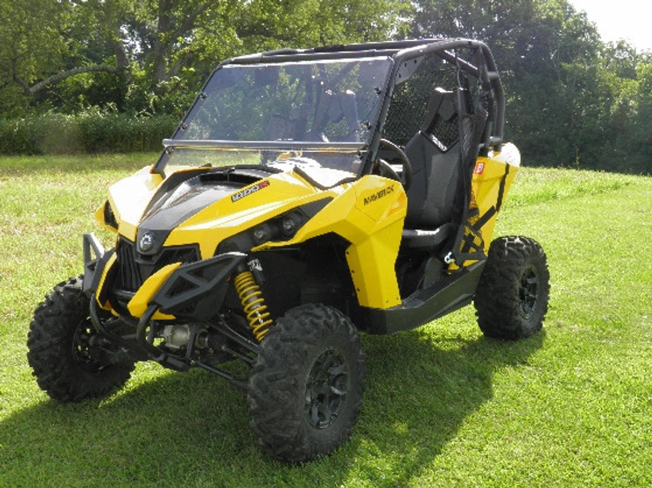 3 Star side x side can-am maverick and max windshield front and side angle view