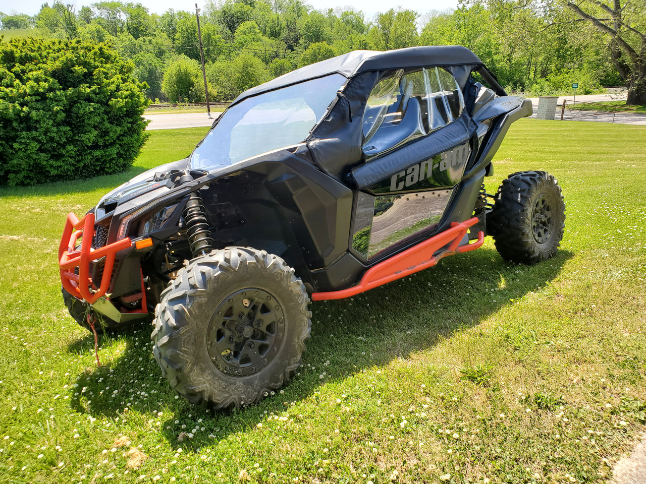 3 Star side x side can-am maverick X3 full cab enclosure side angle view