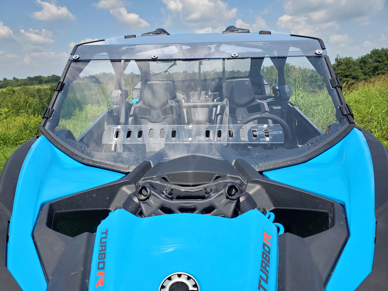 3 Star side x side can-am maverick x3 windshield front view close up