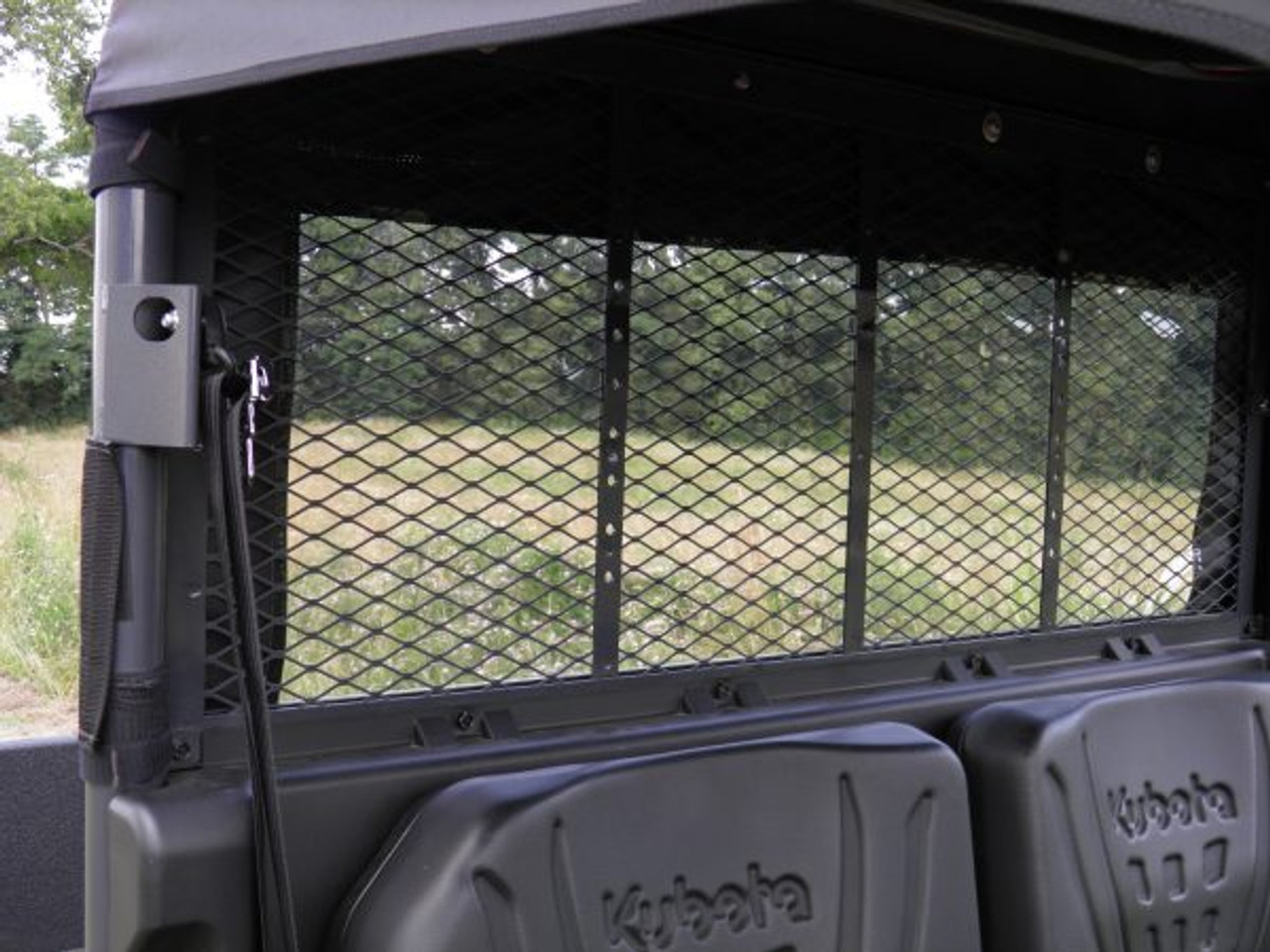 3 Star side x side Kubota RTV X900/X1120 vinyl windshield top and rear window interior view