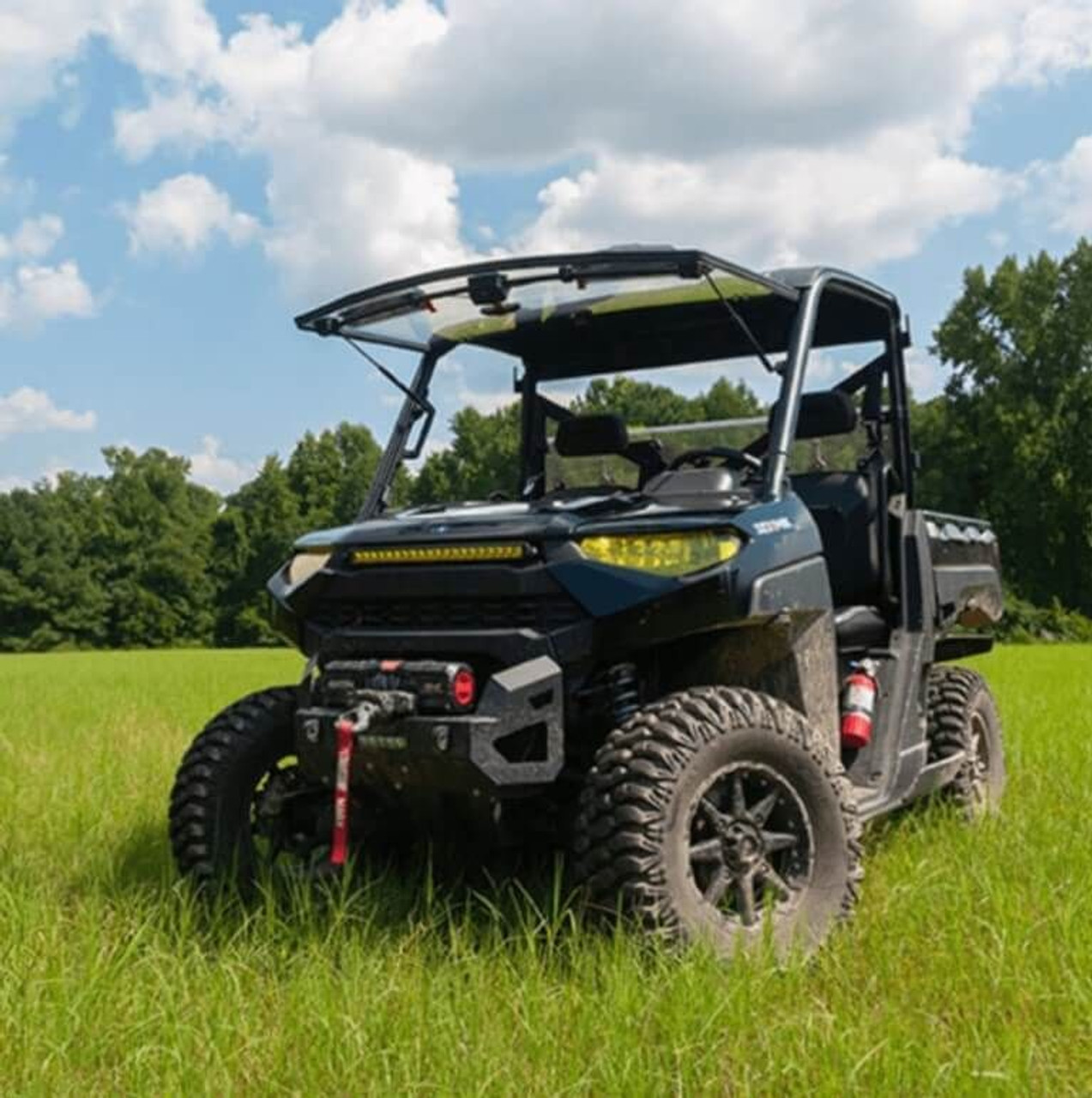 UTV Side X Side Versa-Vent Hard Coated Flip Up Windshield 2013-22 Polaris Ranger