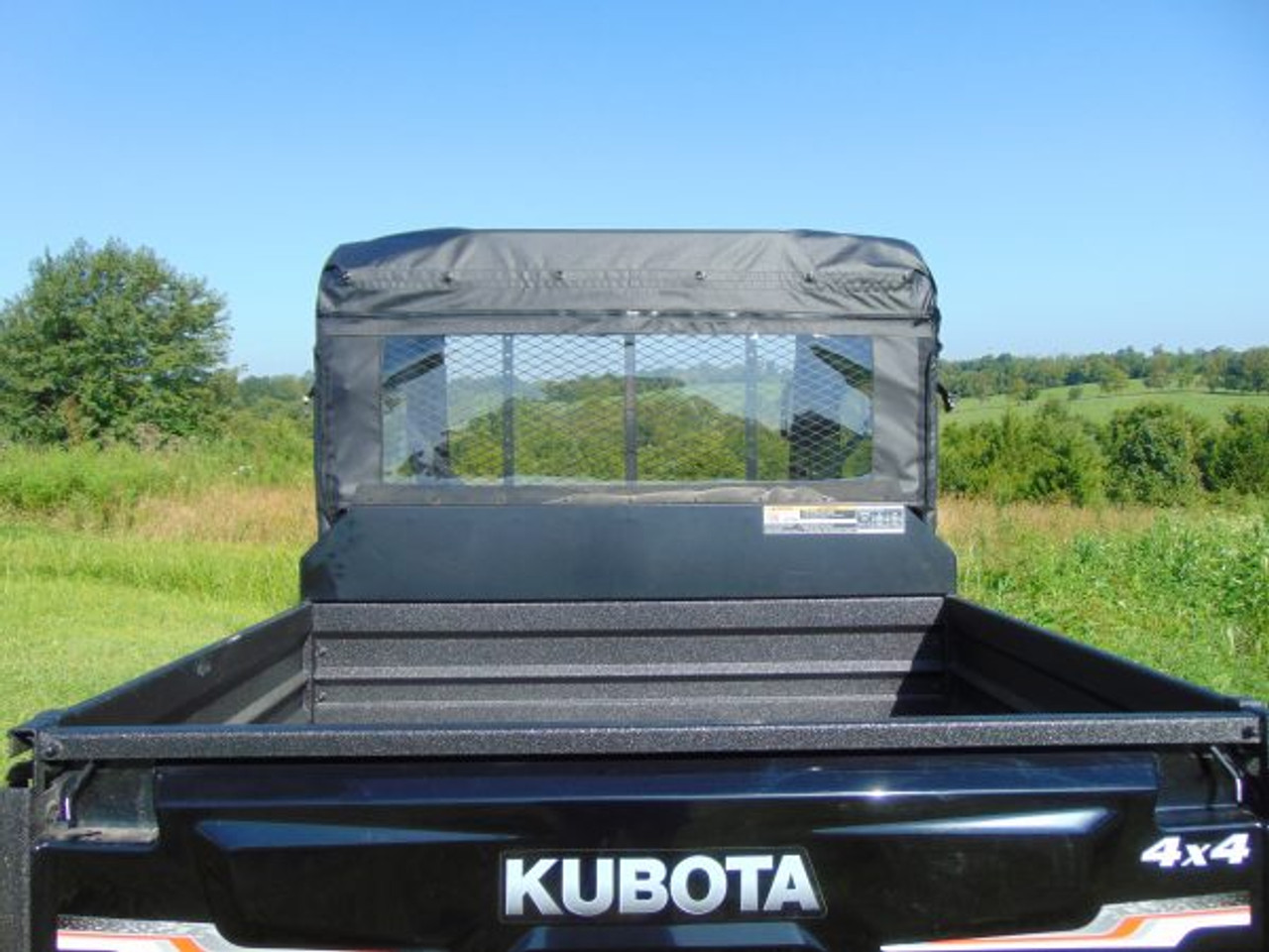3 Star side x side Kubota RTV XG850 soft rear window rear view