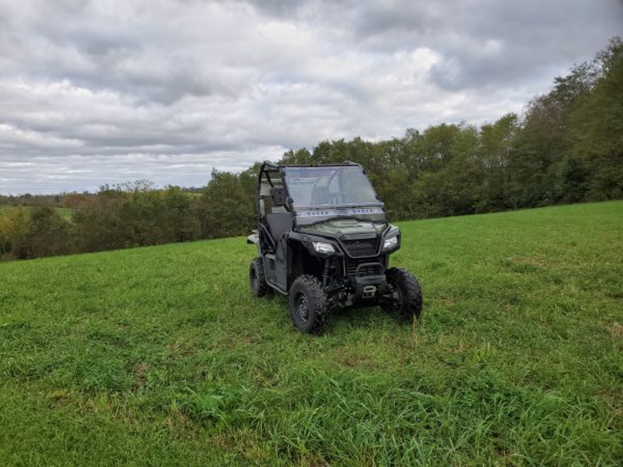 3 Star side x side Honda Pioneer 500/520 windshield front view distance