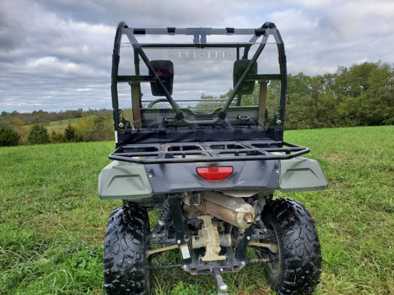 3 Star side x side Honda Pioneer 500/520 Lexan rear window rear view