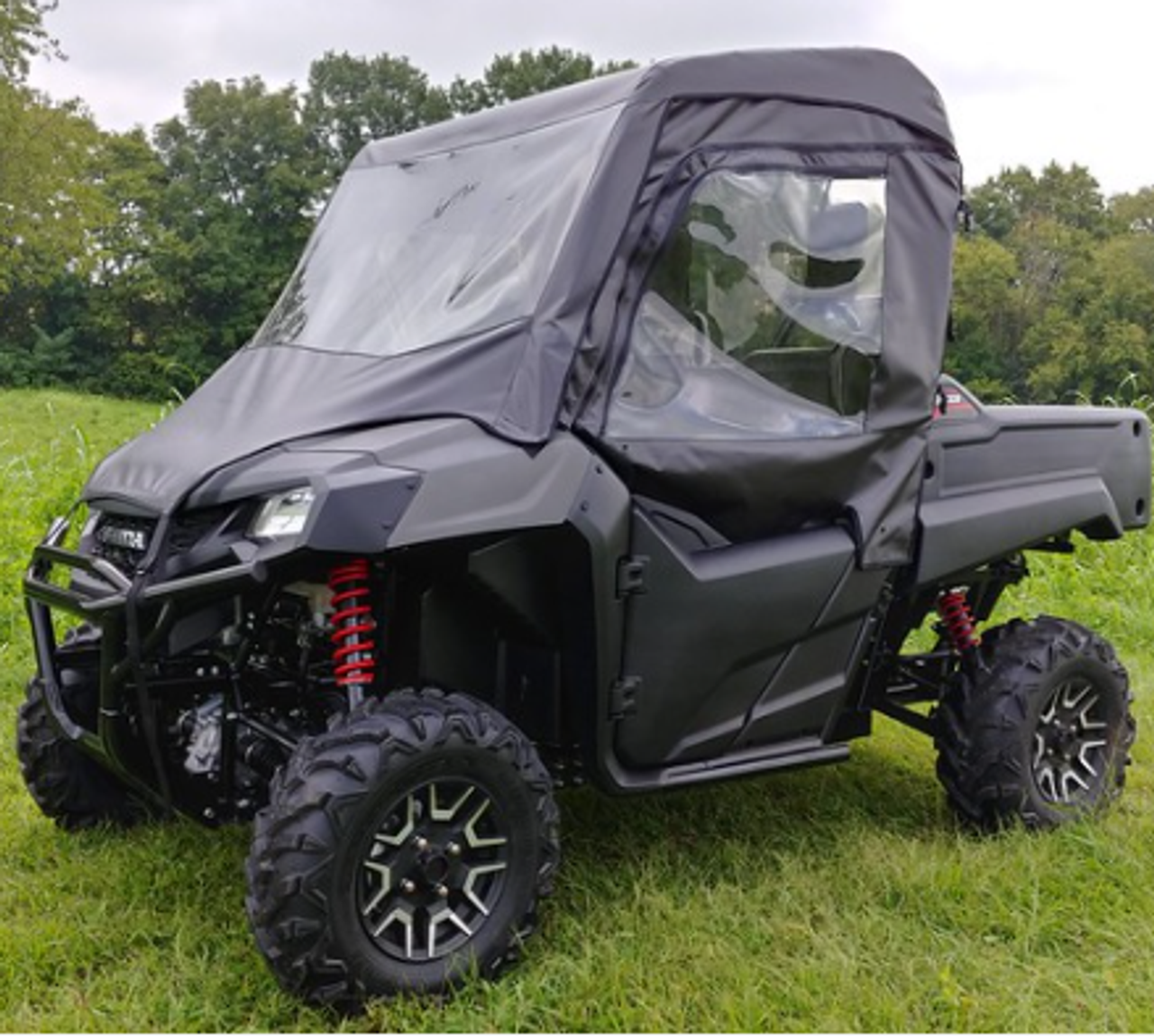 3 Star side x side Honda Pioneer 700 full cab enclosure front and side angle view