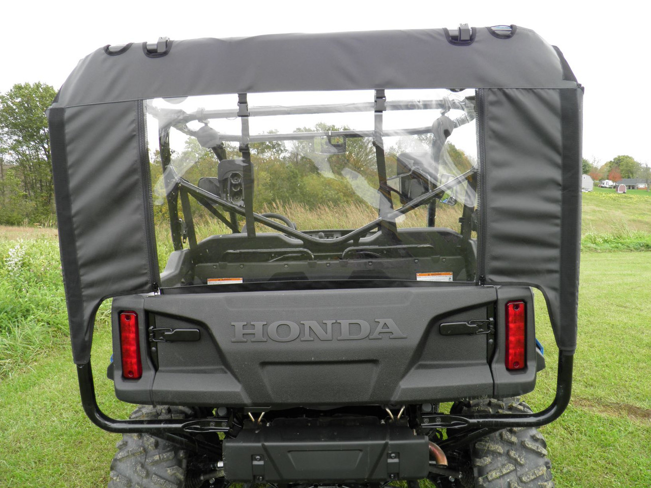 Honda Pioneer 1000-5 and 1000-6 soft back canvas panel rear view